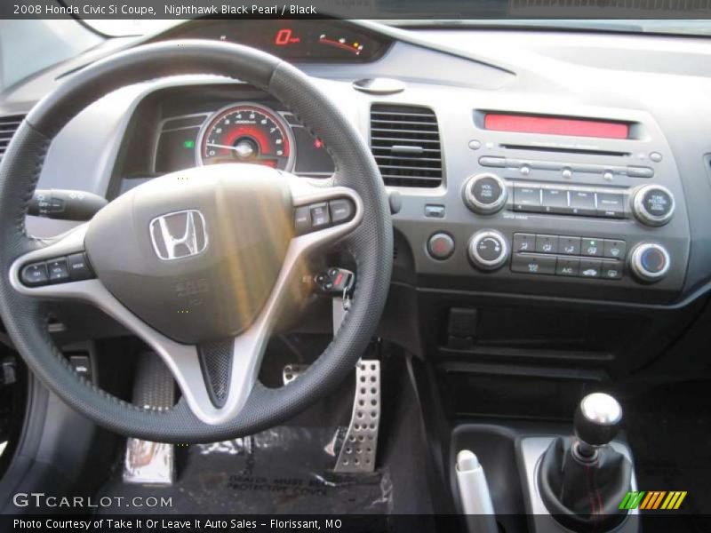 Nighthawk Black Pearl / Black 2008 Honda Civic Si Coupe