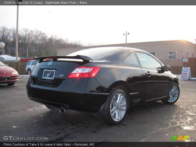 Nighthawk Black Pearl / Black 2008 Honda Civic Si Coupe