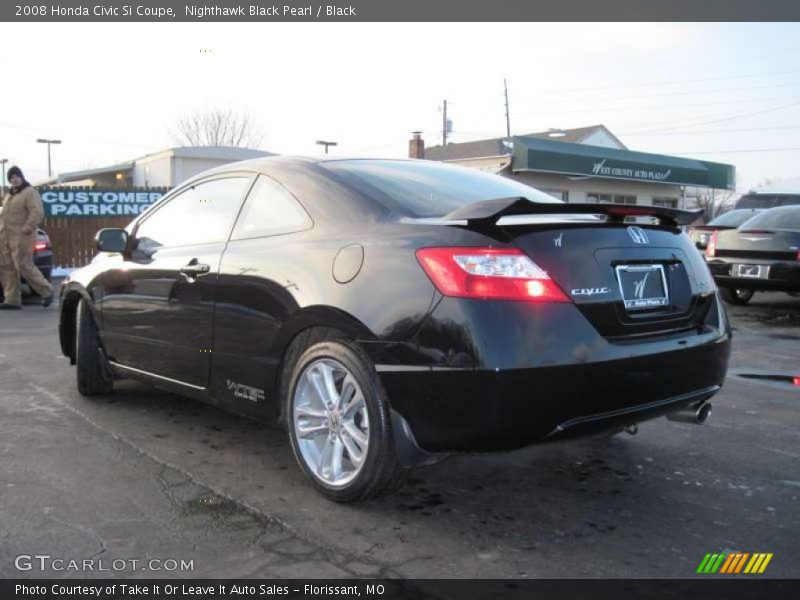 Nighthawk Black Pearl / Black 2008 Honda Civic Si Coupe