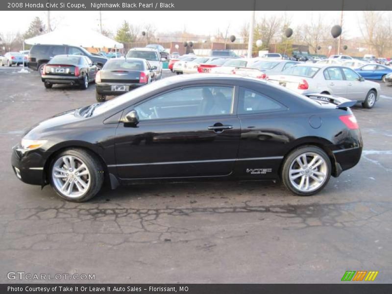 Nighthawk Black Pearl / Black 2008 Honda Civic Si Coupe