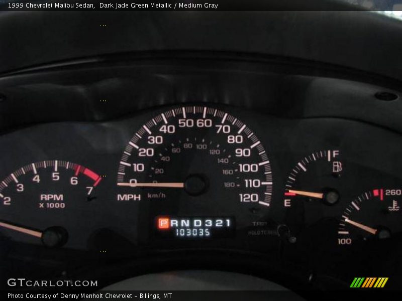 Dark Jade Green Metallic / Medium Gray 1999 Chevrolet Malibu Sedan