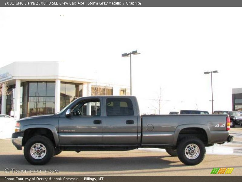 Storm Gray Metallic / Graphite 2001 GMC Sierra 2500HD SLE Crew Cab 4x4