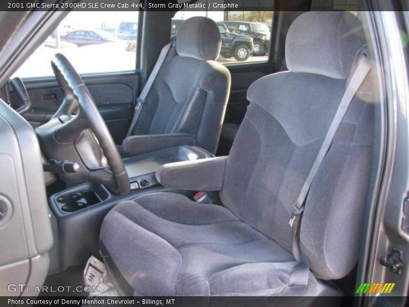 Storm Gray Metallic / Graphite 2001 GMC Sierra 2500HD SLE Crew Cab 4x4