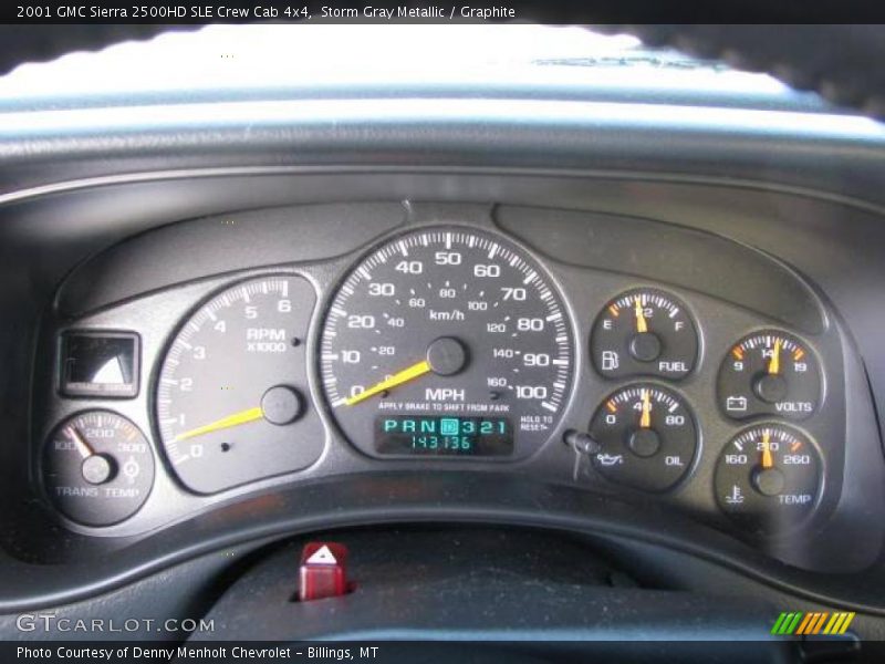 Storm Gray Metallic / Graphite 2001 GMC Sierra 2500HD SLE Crew Cab 4x4