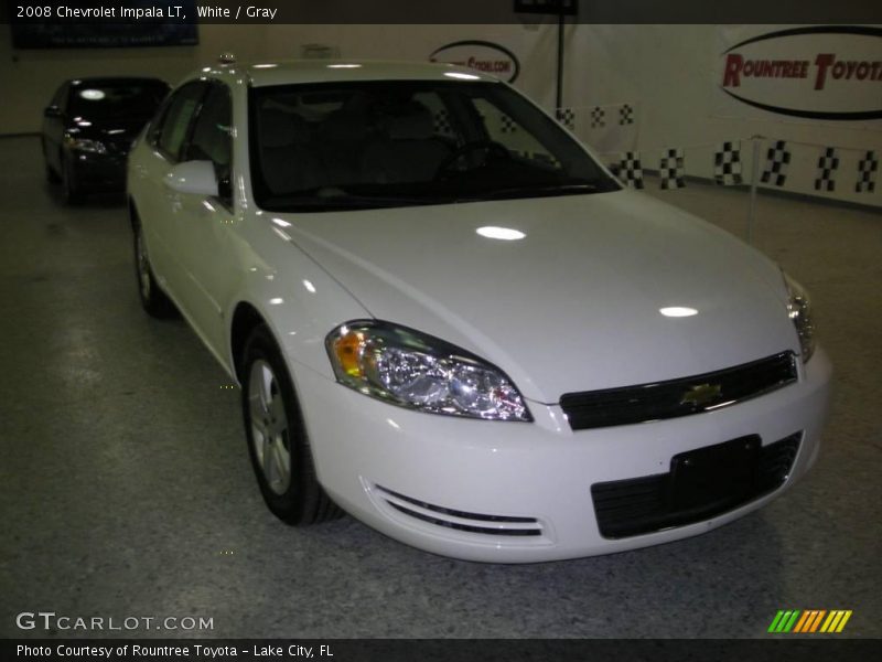 White / Gray 2008 Chevrolet Impala LT