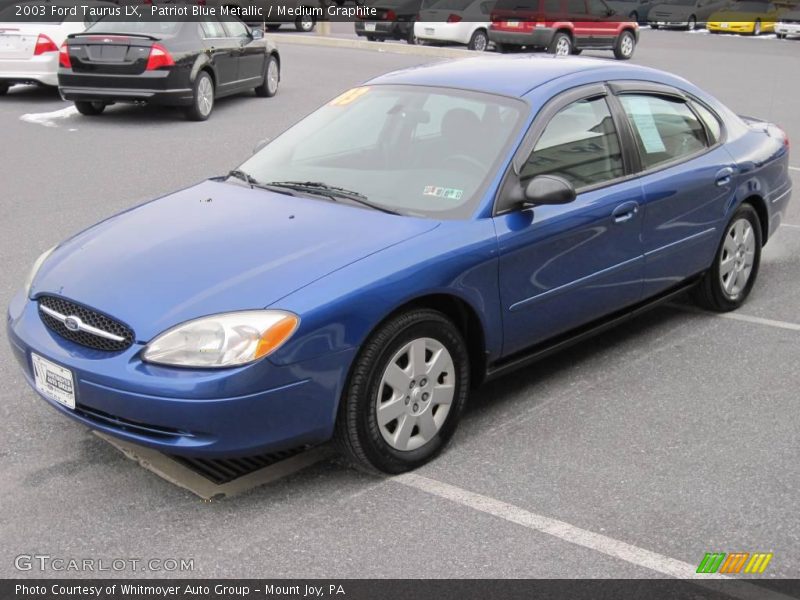 Patriot Blue Metallic / Medium Graphite 2003 Ford Taurus LX