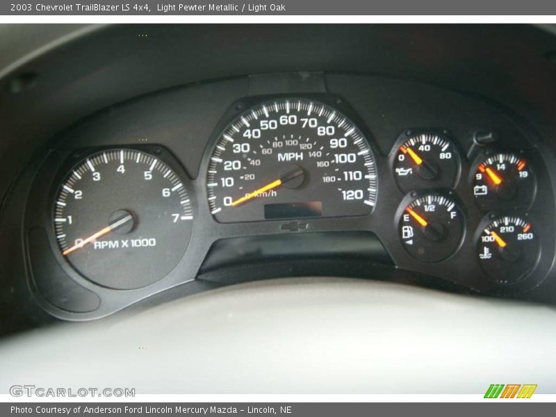 Light Pewter Metallic / Light Oak 2003 Chevrolet TrailBlazer LS 4x4