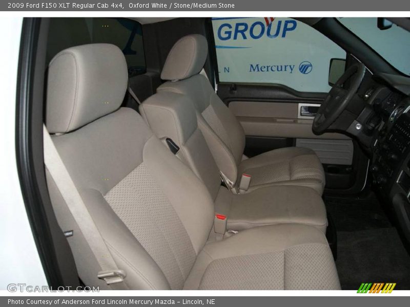 Oxford White / Stone/Medium Stone 2009 Ford F150 XLT Regular Cab 4x4