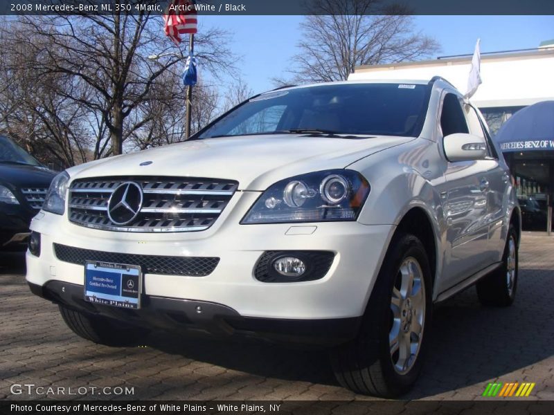 Arctic White / Black 2008 Mercedes-Benz ML 350 4Matic