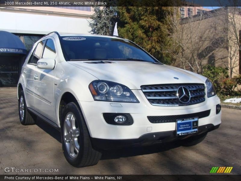 Arctic White / Black 2008 Mercedes-Benz ML 350 4Matic