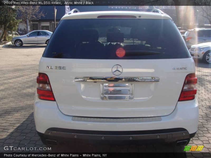 Arctic White / Black 2008 Mercedes-Benz ML 350 4Matic