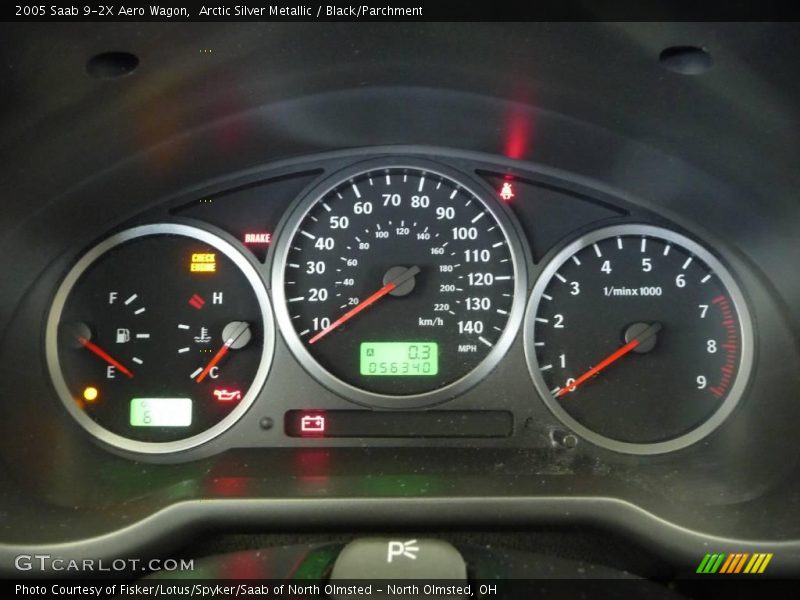 Arctic Silver Metallic / Black/Parchment 2005 Saab 9-2X Aero Wagon