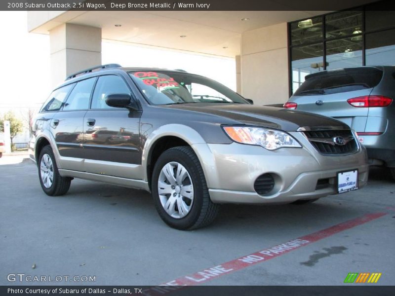 Deep Bronze Metallic / Warm Ivory 2008 Subaru Outback 2.5i Wagon