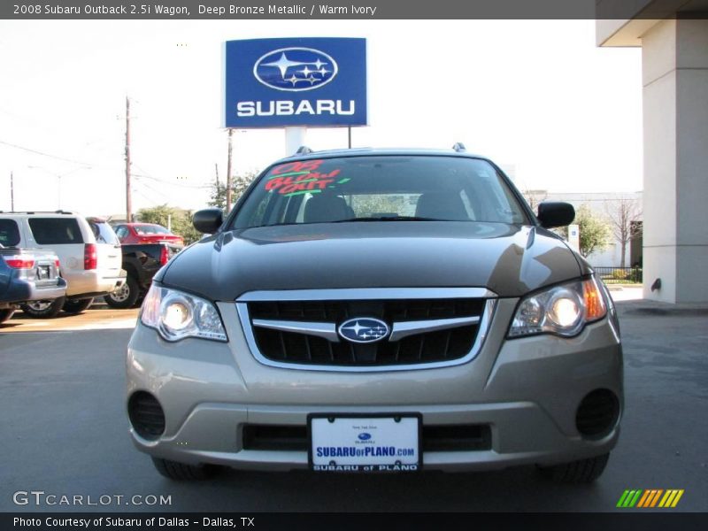 Deep Bronze Metallic / Warm Ivory 2008 Subaru Outback 2.5i Wagon