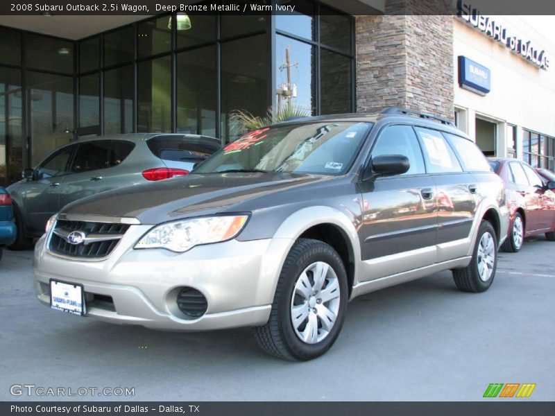Deep Bronze Metallic / Warm Ivory 2008 Subaru Outback 2.5i Wagon