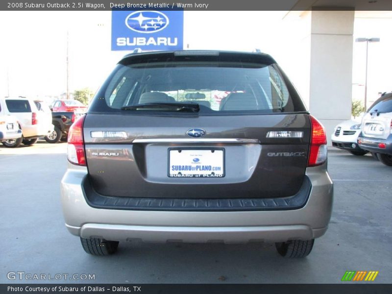 Deep Bronze Metallic / Warm Ivory 2008 Subaru Outback 2.5i Wagon
