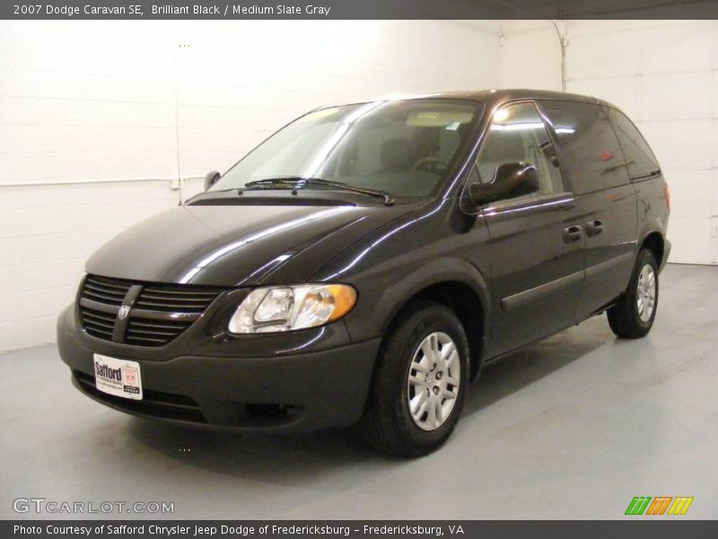 Brilliant Black / Medium Slate Gray 2007 Dodge Caravan SE