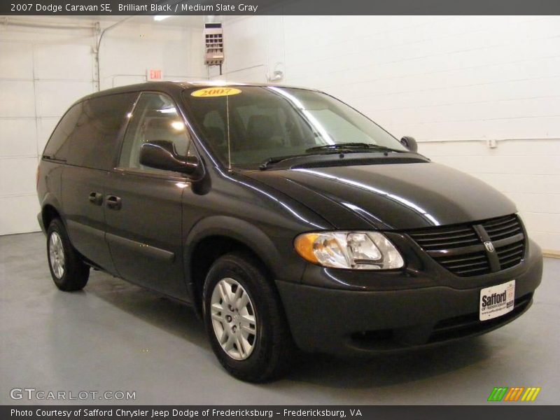 Brilliant Black / Medium Slate Gray 2007 Dodge Caravan SE
