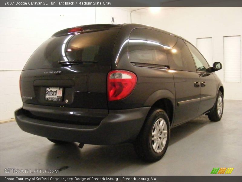 Brilliant Black / Medium Slate Gray 2007 Dodge Caravan SE