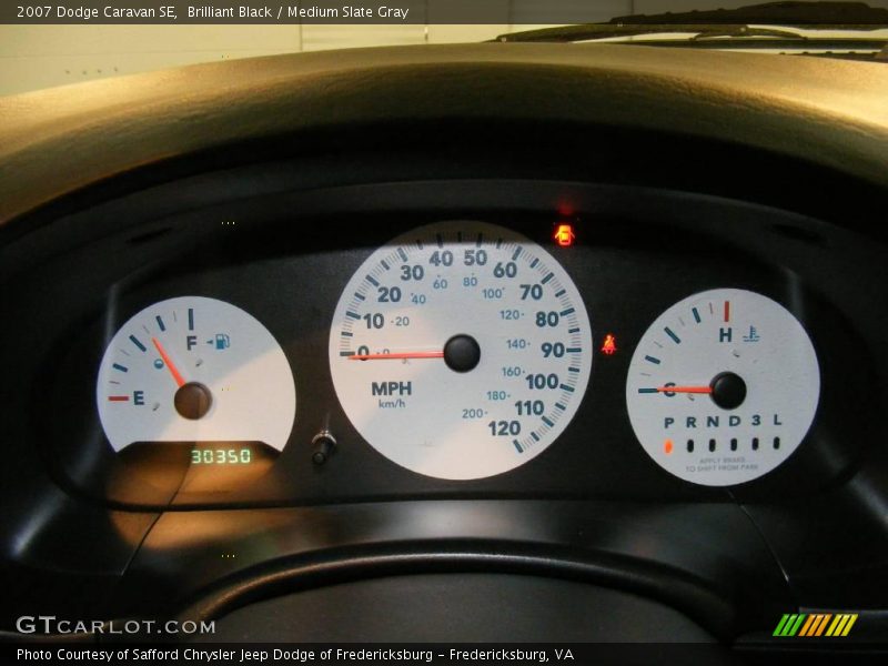Brilliant Black / Medium Slate Gray 2007 Dodge Caravan SE