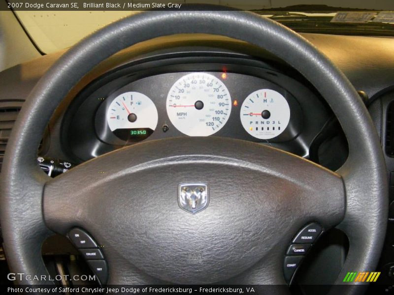 Brilliant Black / Medium Slate Gray 2007 Dodge Caravan SE