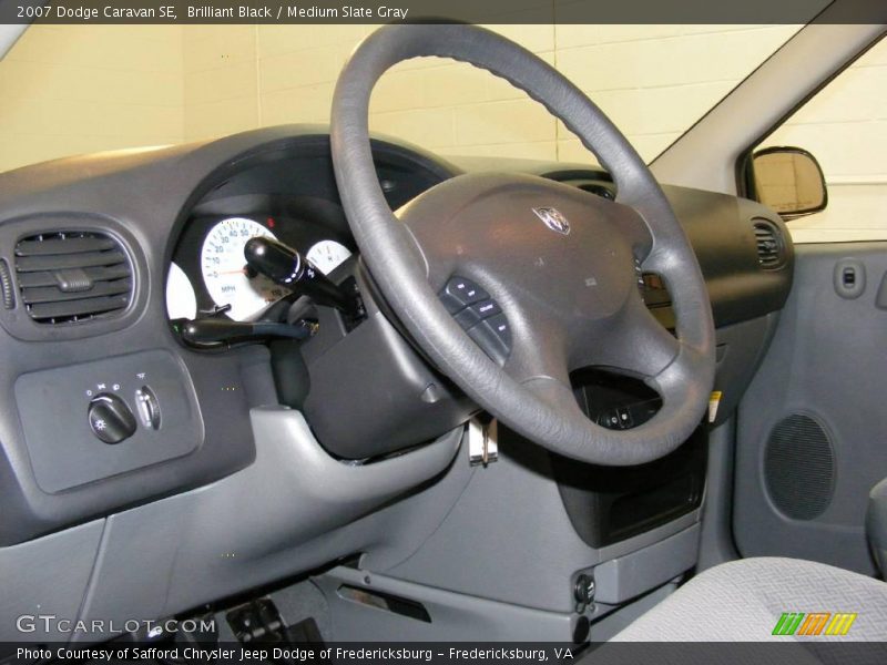 Brilliant Black / Medium Slate Gray 2007 Dodge Caravan SE