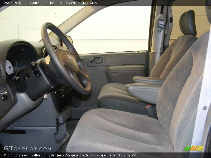 Brilliant Black / Medium Slate Gray 2007 Dodge Caravan SE