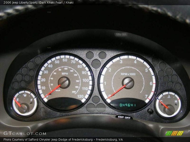 Dark Khaki Pearl / Khaki 2006 Jeep Liberty Sport
