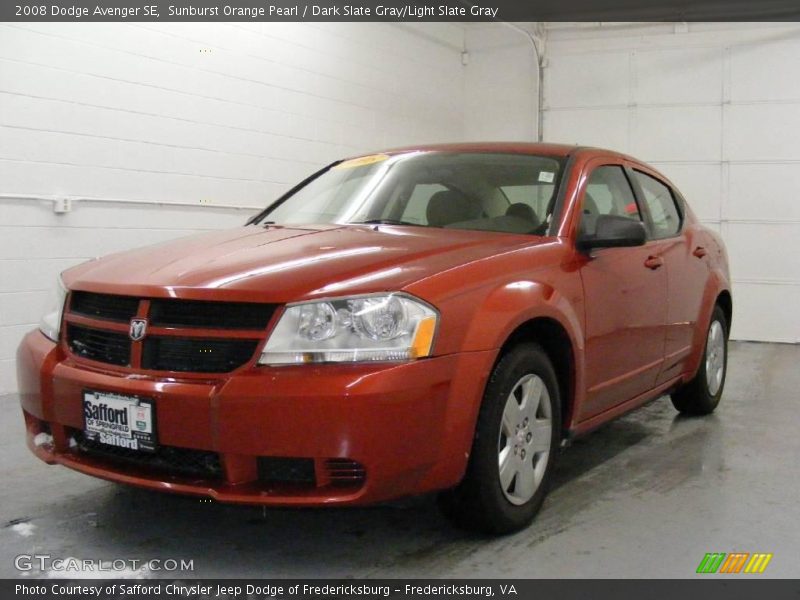 Sunburst Orange Pearl / Dark Slate Gray/Light Slate Gray 2008 Dodge Avenger SE