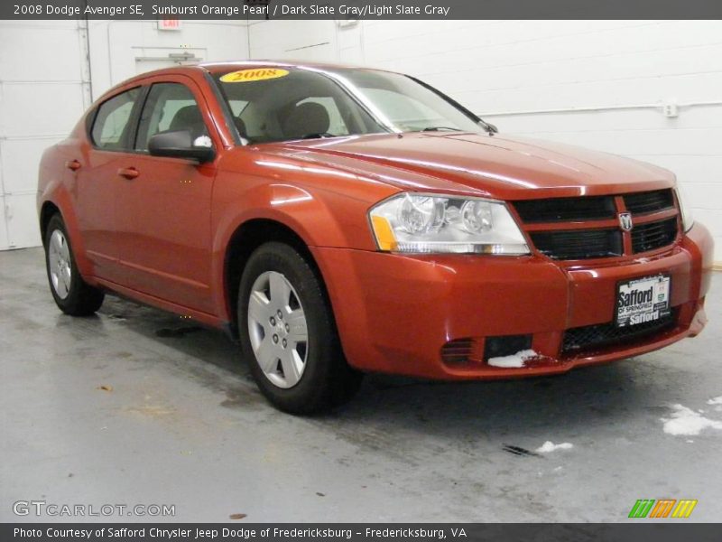 Sunburst Orange Pearl / Dark Slate Gray/Light Slate Gray 2008 Dodge Avenger SE