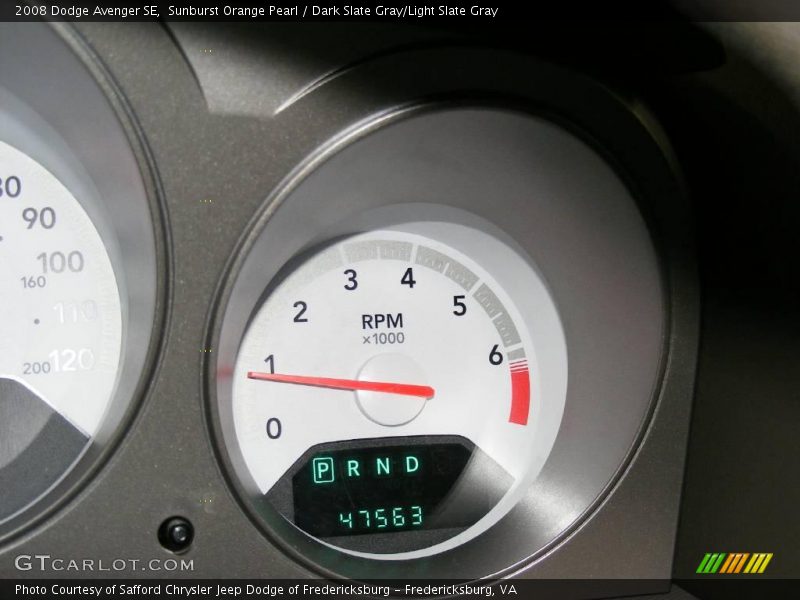 Sunburst Orange Pearl / Dark Slate Gray/Light Slate Gray 2008 Dodge Avenger SE