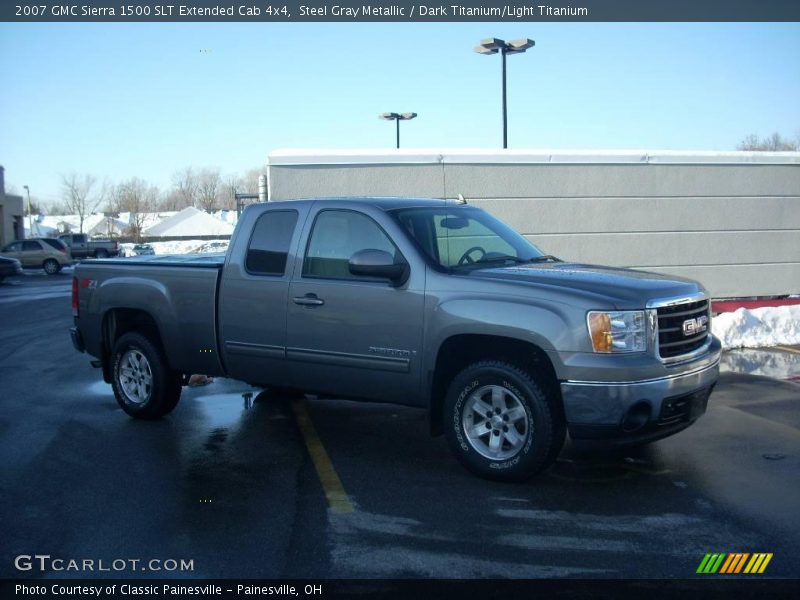 Steel Gray Metallic / Dark Titanium/Light Titanium 2007 GMC Sierra 1500 SLT Extended Cab 4x4