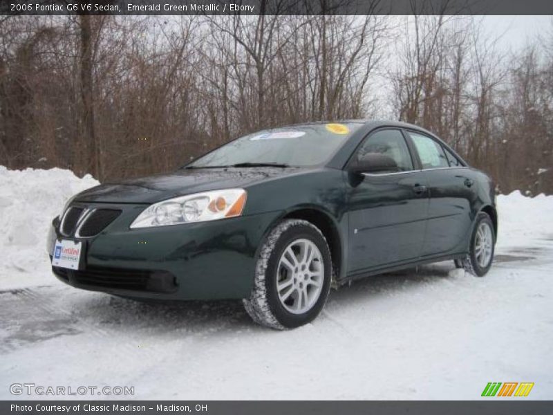 Emerald Green Metallic / Ebony 2006 Pontiac G6 V6 Sedan