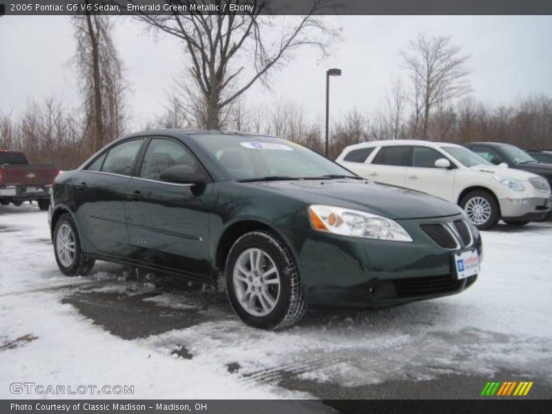 Emerald Green Metallic / Ebony 2006 Pontiac G6 V6 Sedan