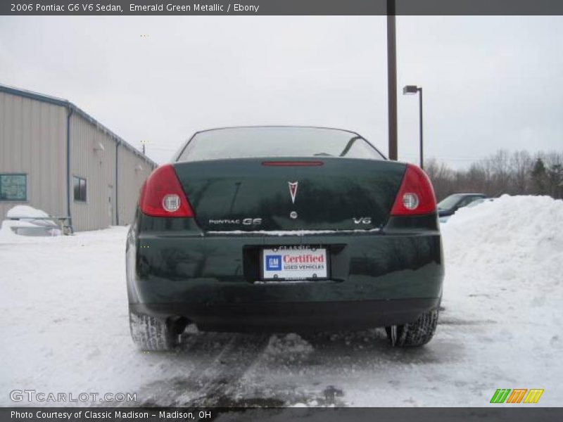 Emerald Green Metallic / Ebony 2006 Pontiac G6 V6 Sedan