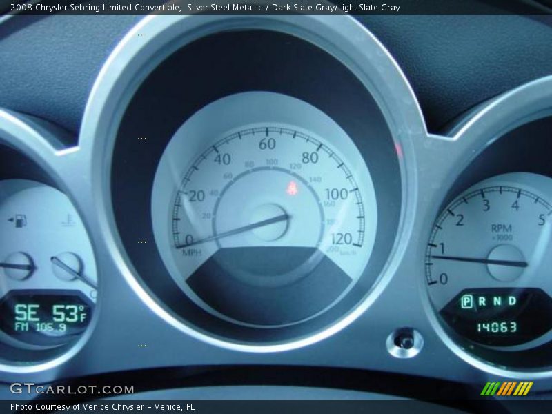 Silver Steel Metallic / Dark Slate Gray/Light Slate Gray 2008 Chrysler Sebring Limited Convertible