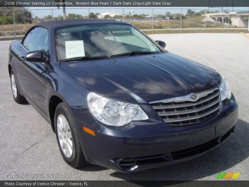 Modern Blue Pearl / Dark Slate Gray/Light Slate Gray 2008 Chrysler Sebring LX Convertible