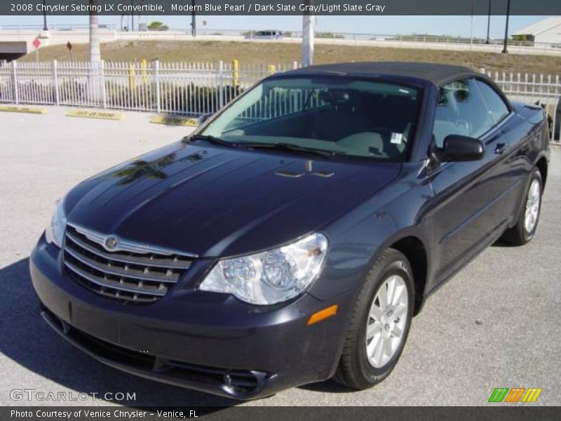 Modern Blue Pearl / Dark Slate Gray/Light Slate Gray 2008 Chrysler Sebring LX Convertible