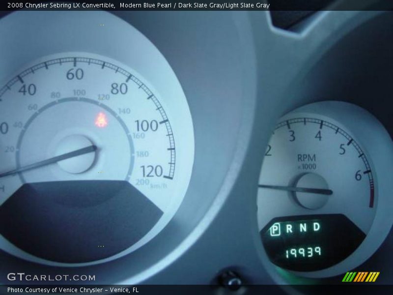 Modern Blue Pearl / Dark Slate Gray/Light Slate Gray 2008 Chrysler Sebring LX Convertible