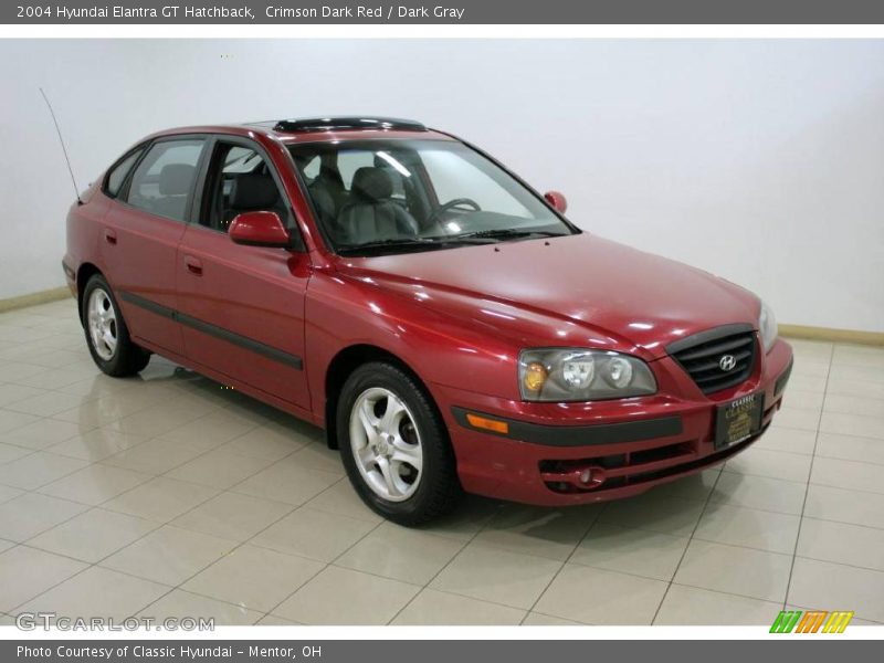 Crimson Dark Red / Dark Gray 2004 Hyundai Elantra GT Hatchback