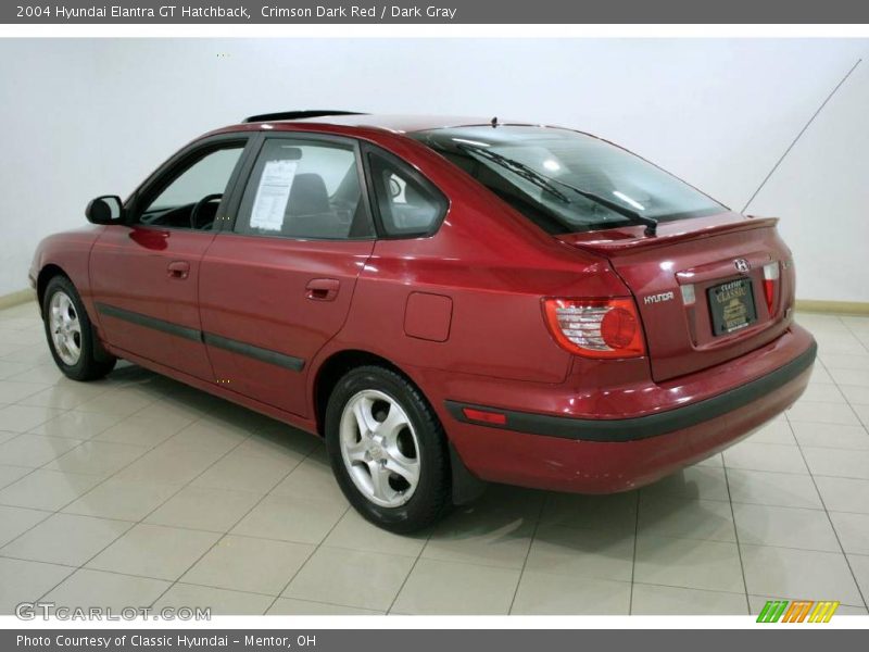 Crimson Dark Red / Dark Gray 2004 Hyundai Elantra GT Hatchback