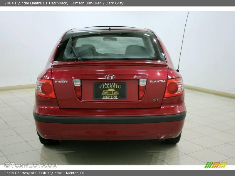 Crimson Dark Red / Dark Gray 2004 Hyundai Elantra GT Hatchback