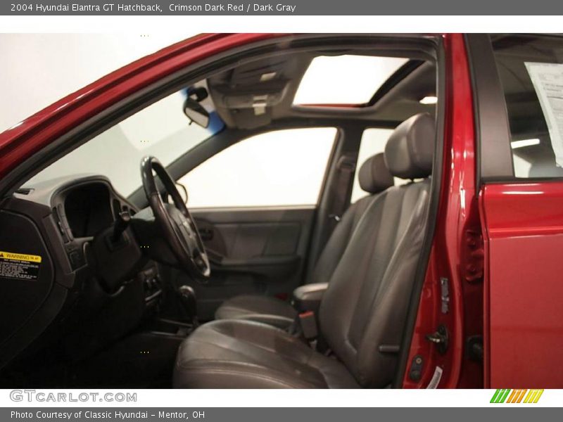 Crimson Dark Red / Dark Gray 2004 Hyundai Elantra GT Hatchback