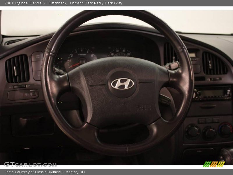 Crimson Dark Red / Dark Gray 2004 Hyundai Elantra GT Hatchback