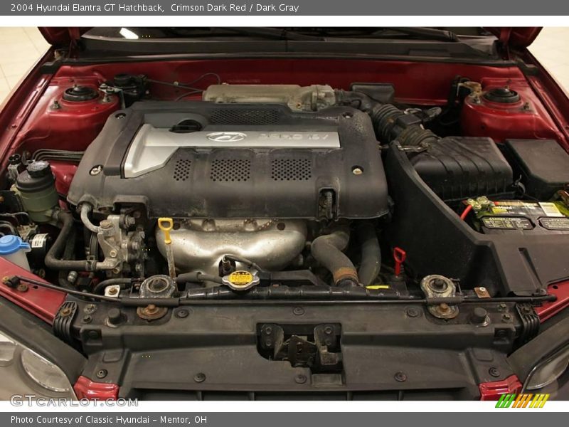 Crimson Dark Red / Dark Gray 2004 Hyundai Elantra GT Hatchback