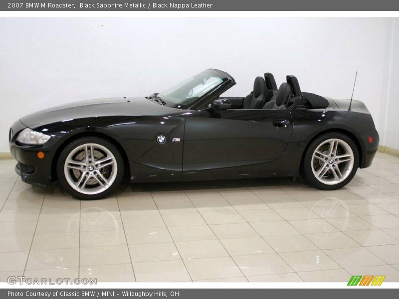 Black Sapphire Metallic / Black Nappa Leather 2007 BMW M Roadster
