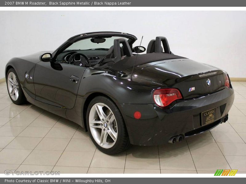 Black Sapphire Metallic / Black Nappa Leather 2007 BMW M Roadster