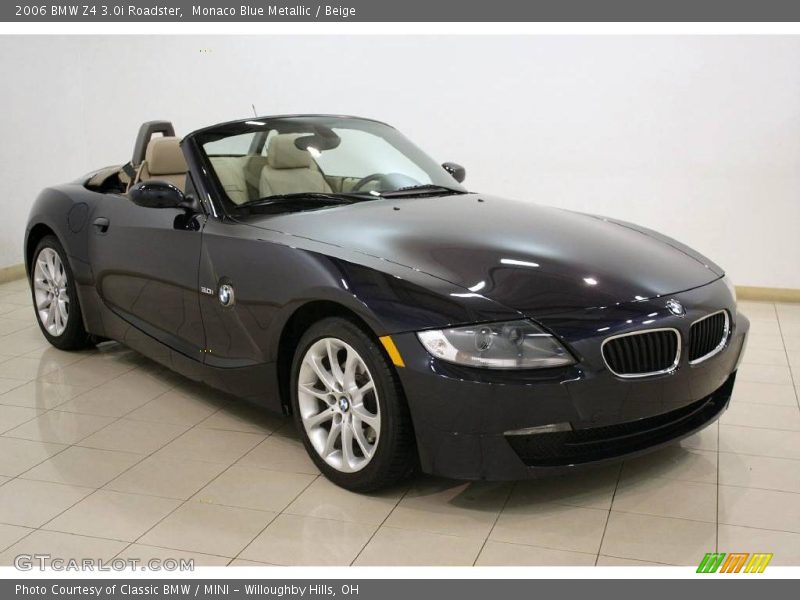 Monaco Blue Metallic / Beige 2006 BMW Z4 3.0i Roadster