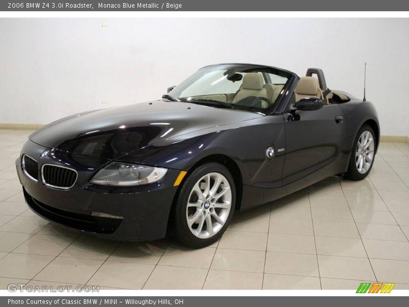 Monaco Blue Metallic / Beige 2006 BMW Z4 3.0i Roadster
