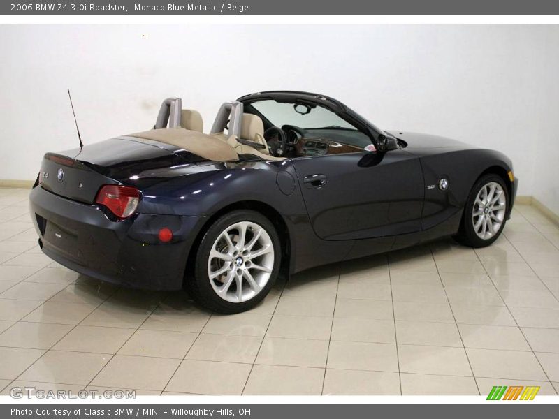 Monaco Blue Metallic / Beige 2006 BMW Z4 3.0i Roadster